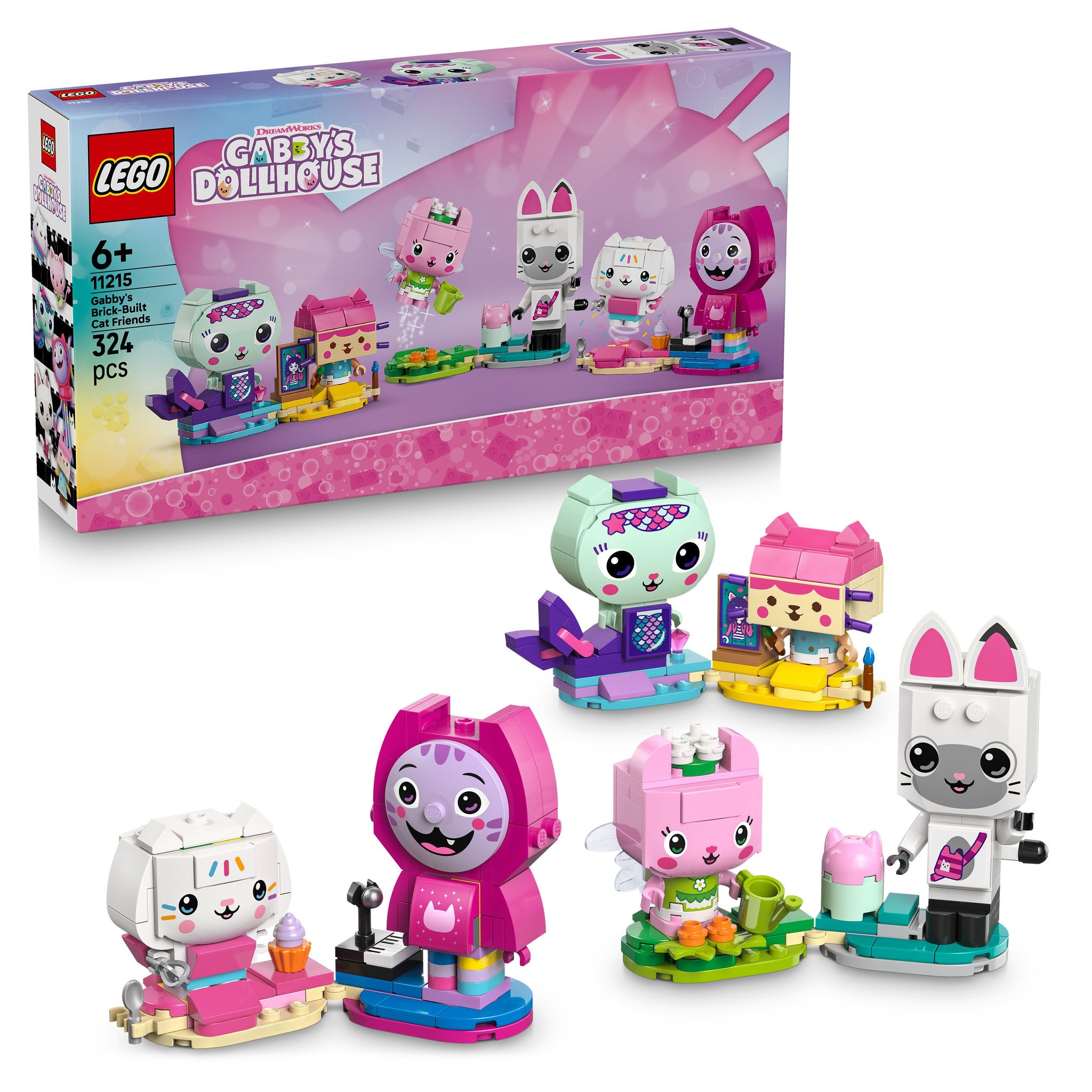 LEGO 11215 Gabby's Dollhouse Brick-Built Cat Friends