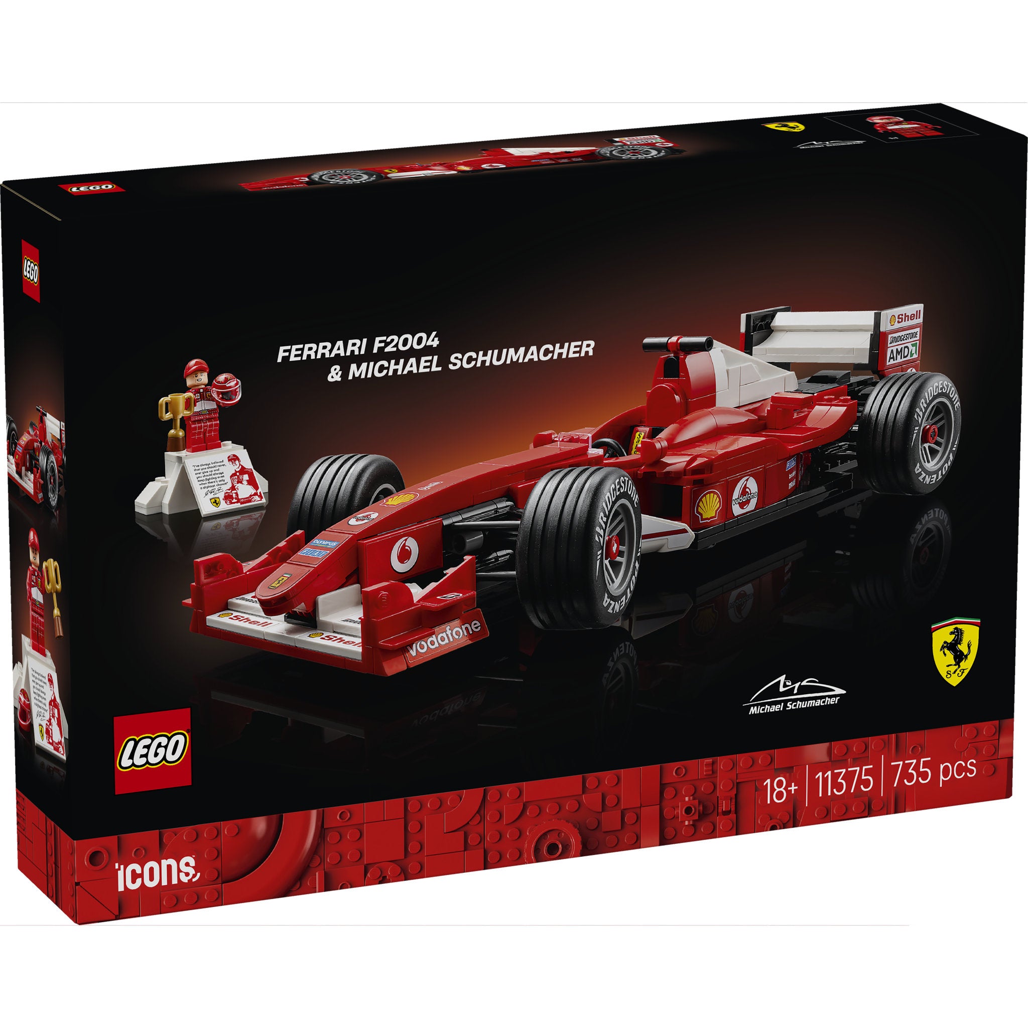 LEGO 11375 Icons Ferrari F2004 & Michael Schumacher