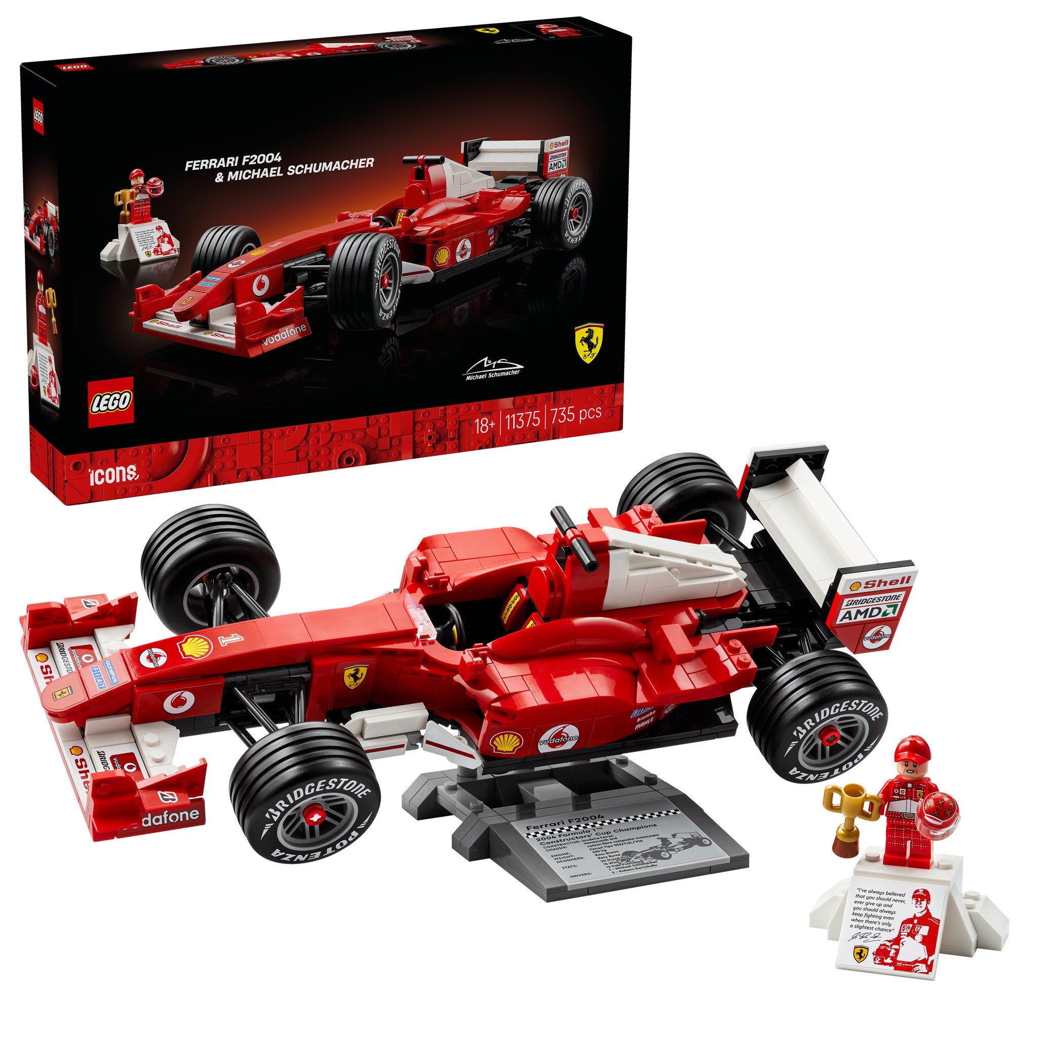 LEGO 11375 Icons Ferrari F2004 & Michael Schumacher