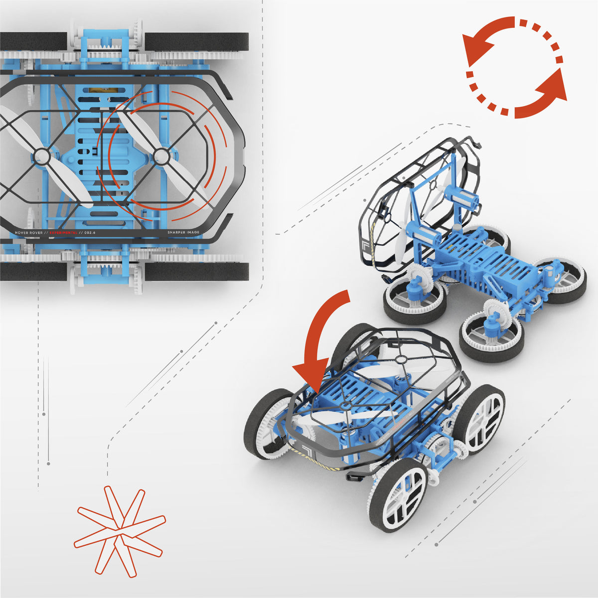 Sharper Image RC Gravity Rover Hover Craft