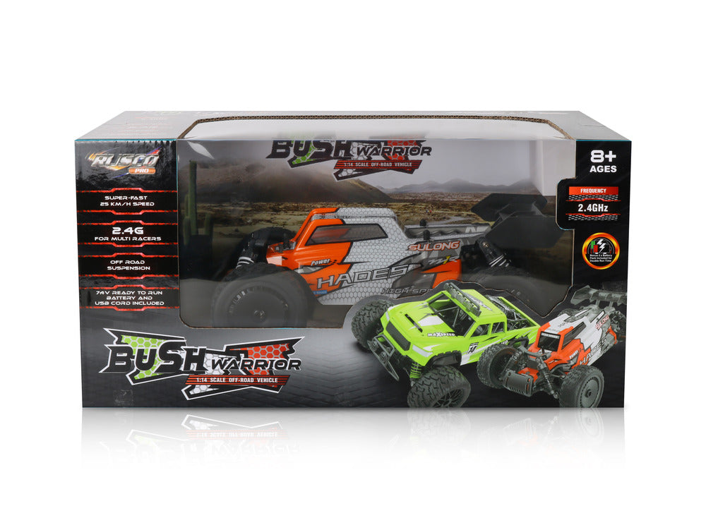 Rusco Racing 1:14 Bush Warrior Truck With Dual Batteries Assorted Styles