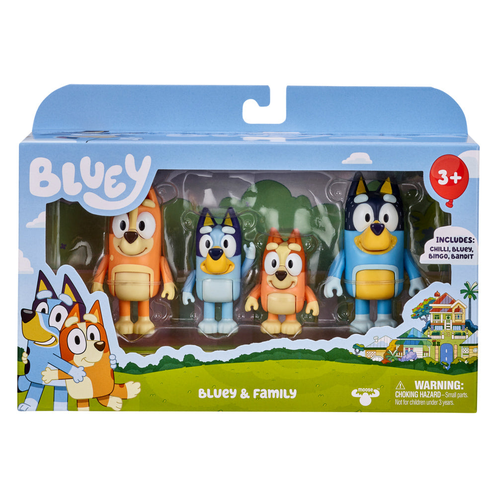 Bluey S7 Figure 4 Pack - Bluey & Family
