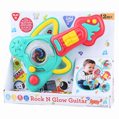 PLAYGO TOYS ENT. LTD. BATTERY OPERATED ROCK N GLOW GUITAR