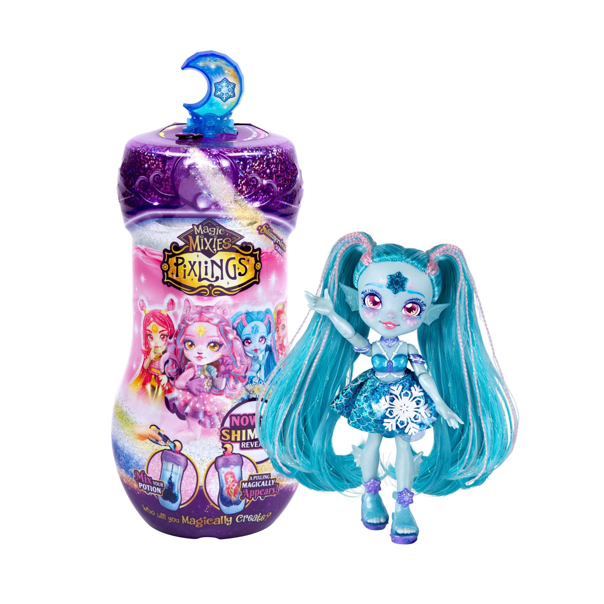 Magic Mixies Pixlings Doll - Marena The Ice Mermaid Pixling