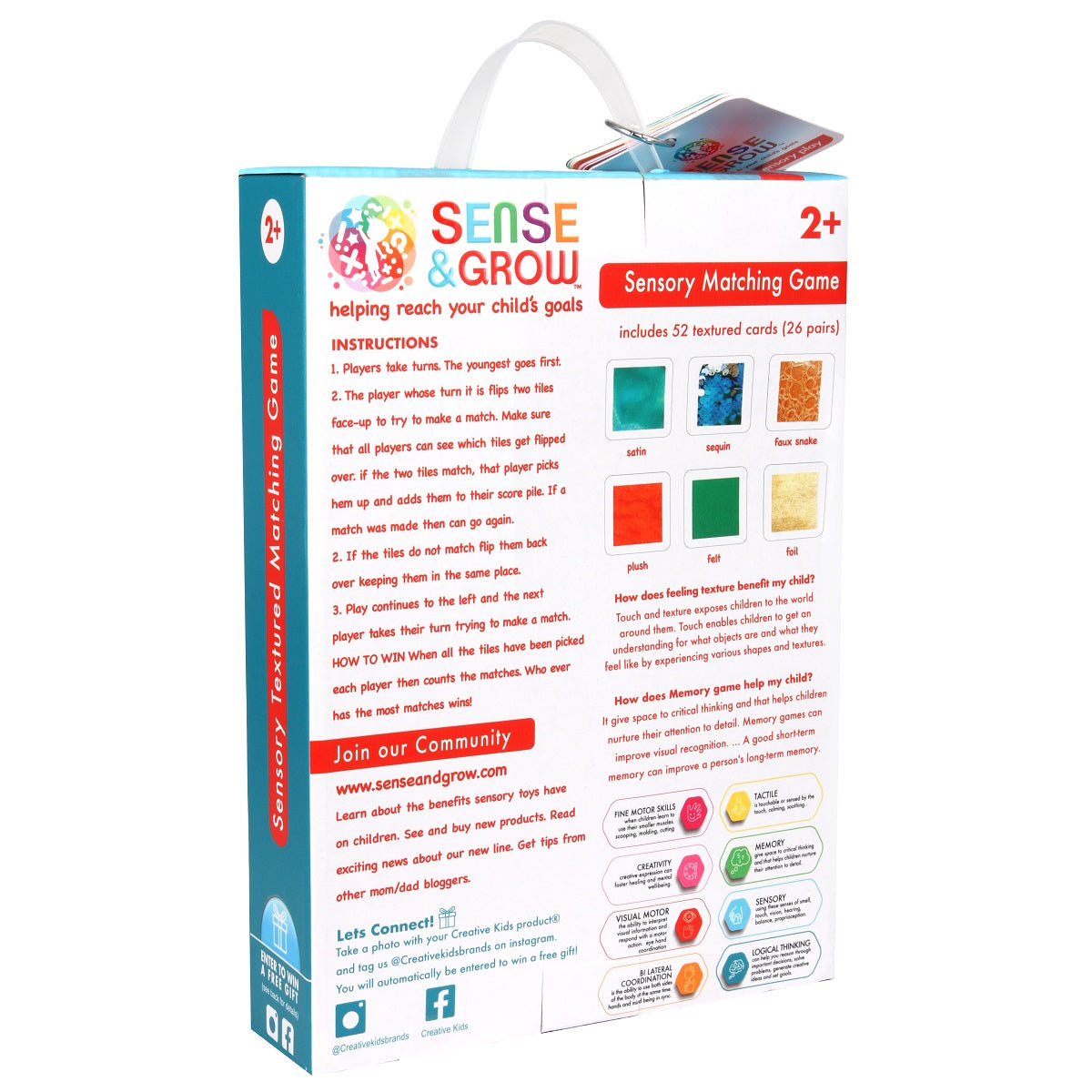 Sense And Grow Sensory Textured Matching Game