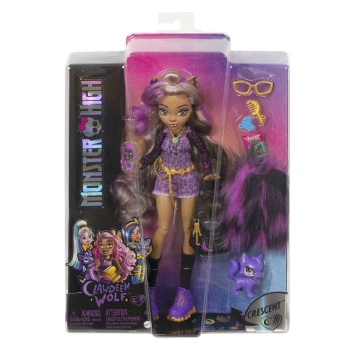 Monster High Fashion Doll - Clawdeen Wolf in Animal Print Jumper
