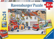 Ravensburger Busy Fire Brigade 2x24 Piece - Toyworld Australia