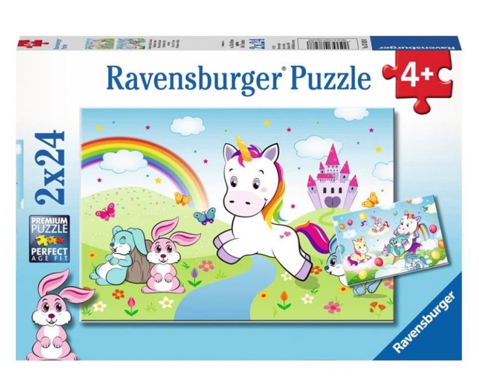 Ravensburger Fairy Tale Unicorn 2x24 Piece - Toyworld Australia