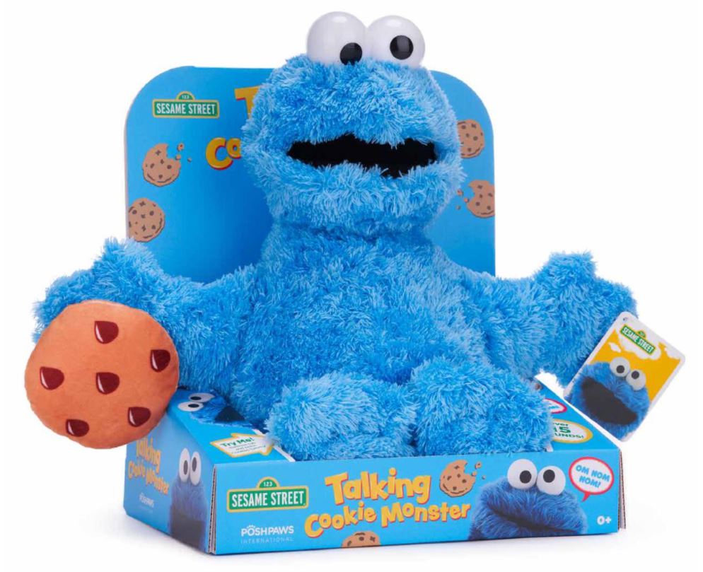 ANIMATED: TALKING COOKIE MONSTER PLUSH 40CM