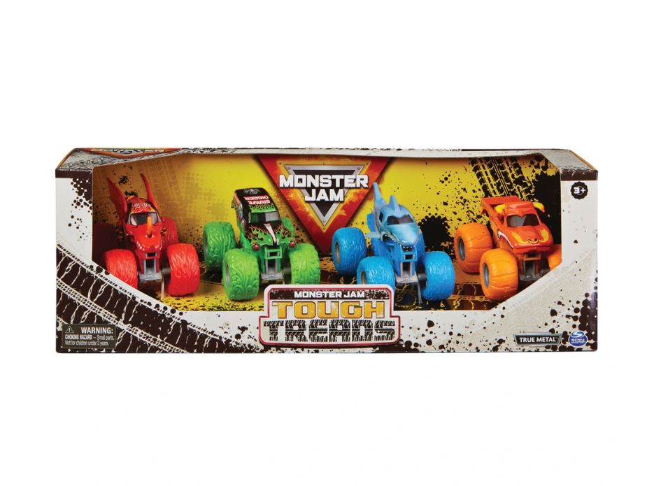 Monster Jam 1:64 Monster Truck 4 Pack Tough Treads