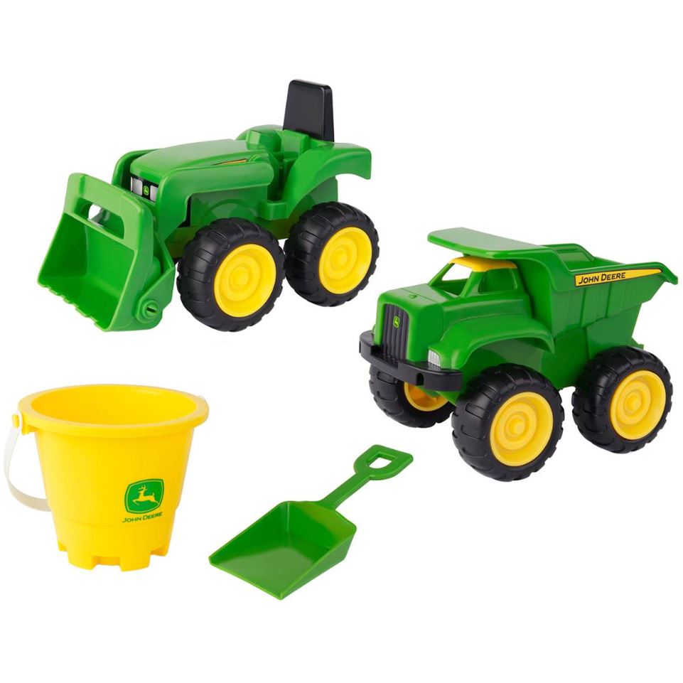 John Deere 15cm Sandbox 2 Pack - Tractor & Dump Truck With Bucket