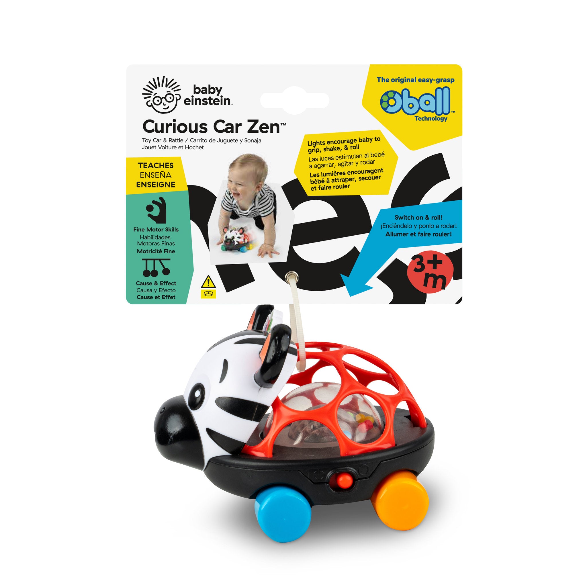 Baby Einstein: Curious Car Zen Oball Toy Car & Rattle - Toyworld Australia