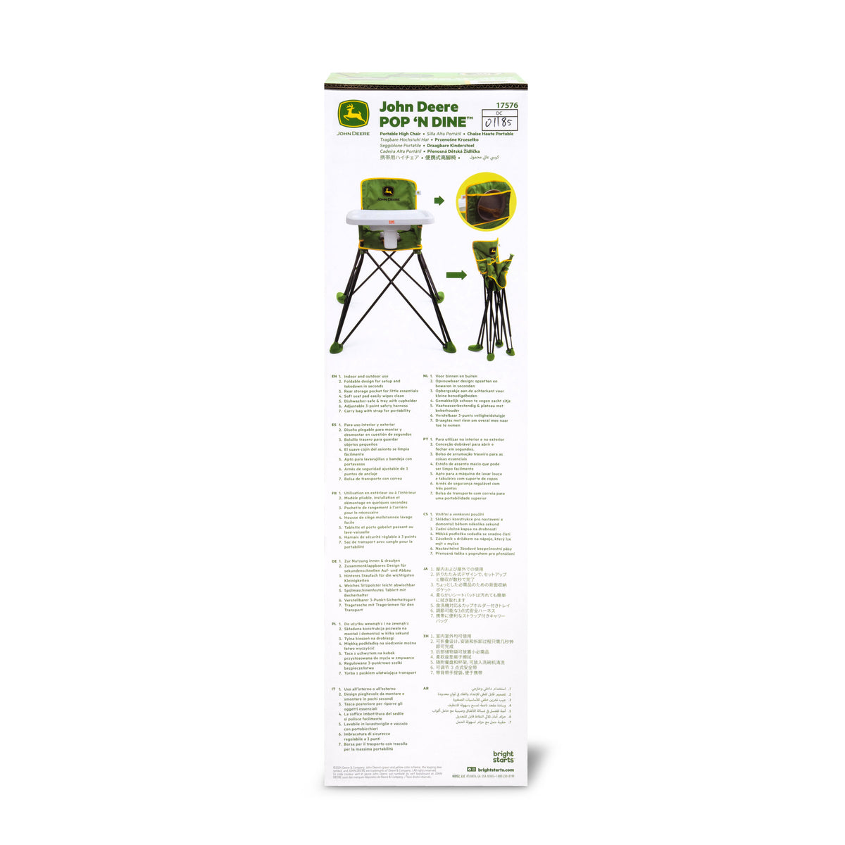 John Deere Pop n Dine Portable Highchair