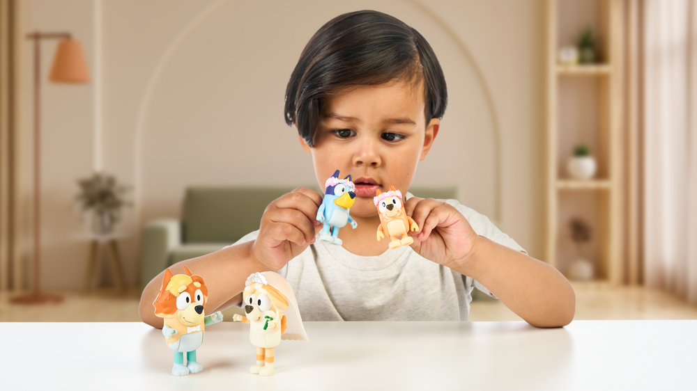 Bluey Figure 4 Pack - Wedding Time