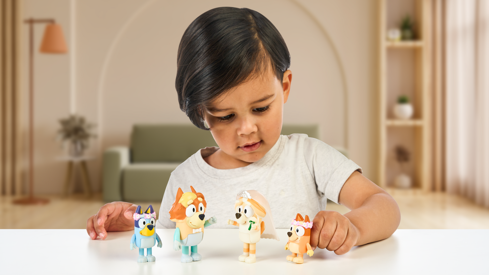 Bluey Figure 4 Pack - Wedding Time