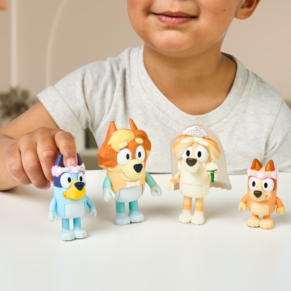 Bluey Figure 4 Pack - Wedding Time