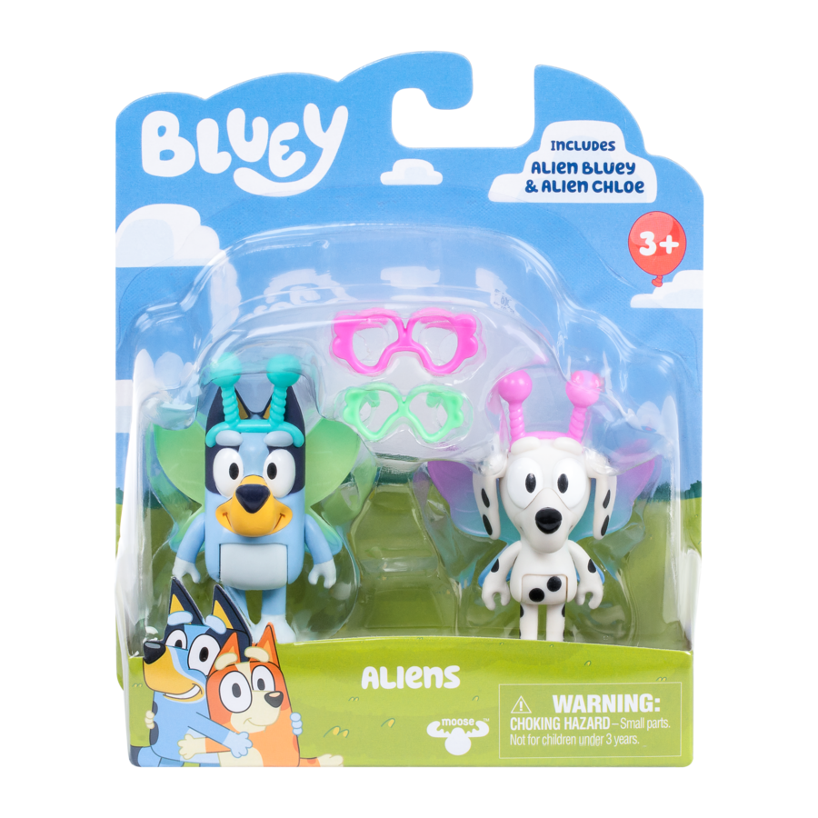 Bluey S10 Figure 2 Pack - Aliens Bluey & Chloe