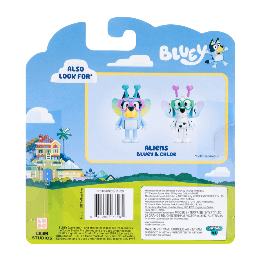 Bluey S10 Figure 2 Pack - Aliens Bluey & Chloe