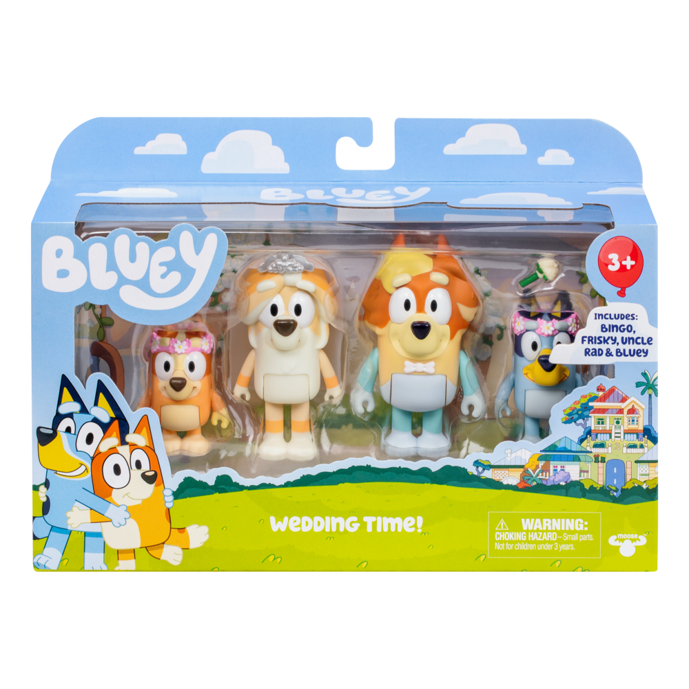 Bluey S10 Figure 4 Pack - Wedding Time