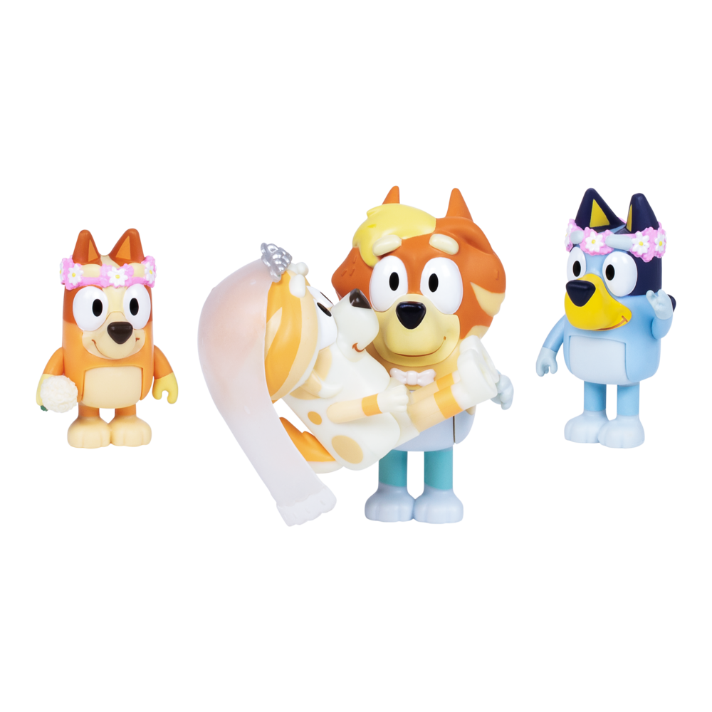 Bluey Figure 4 Pack - Wedding Time
