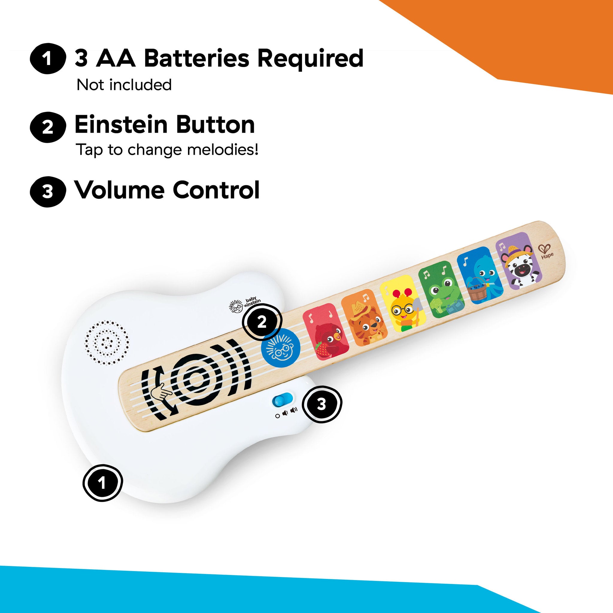 Baby Einstein Hape Rock & Strum Magic Touch Guitar Toy