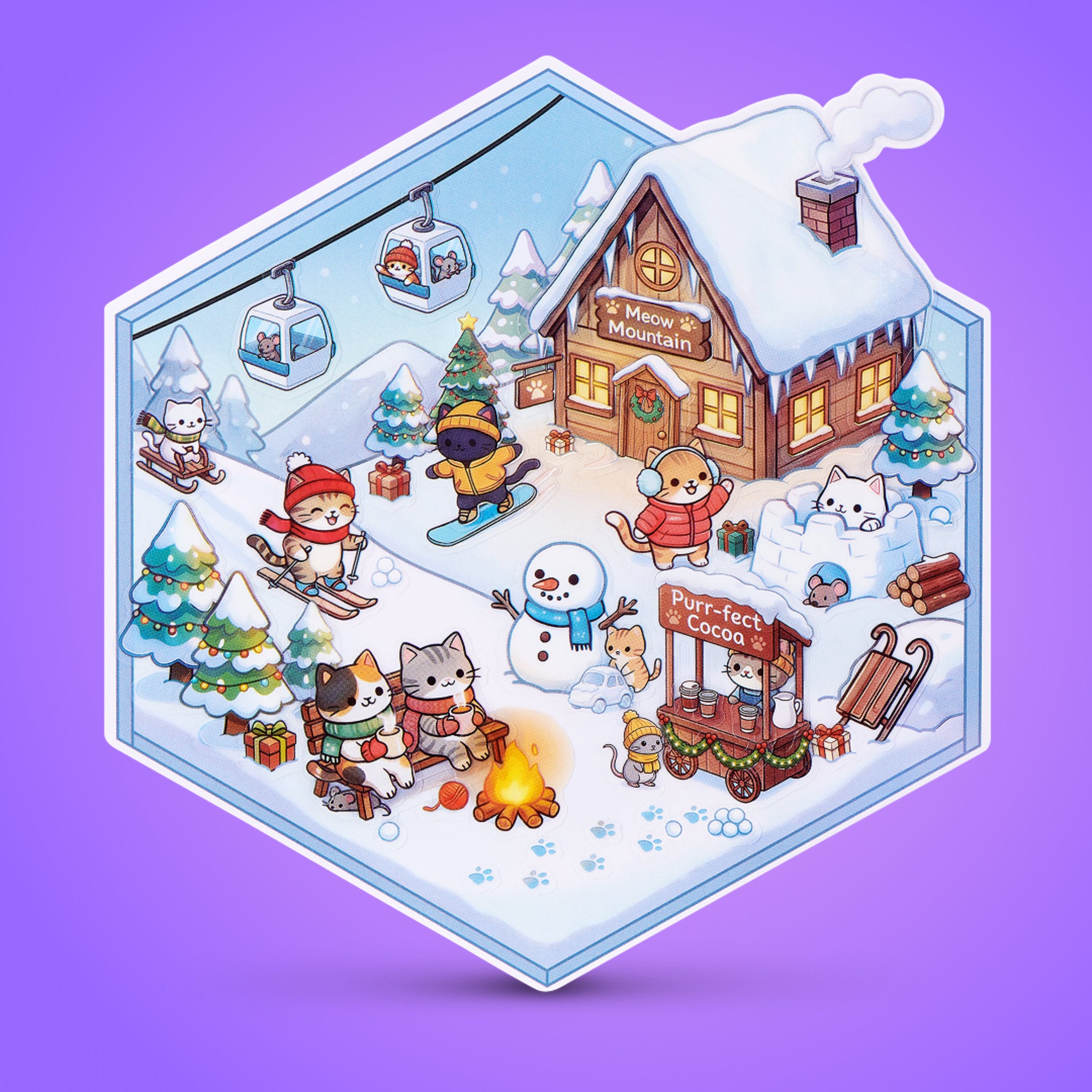 Sticker Therapy: Kawaii Kitties Assorted Styles