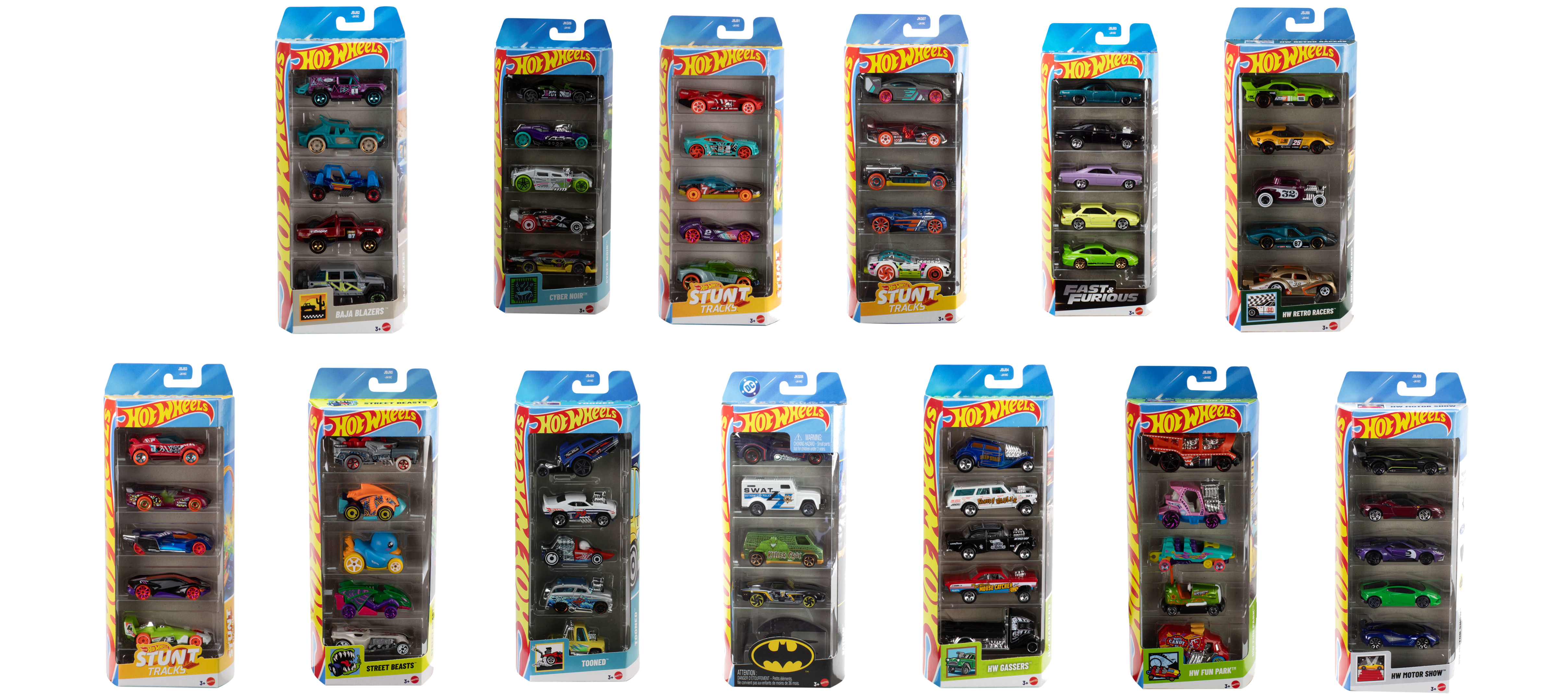 Hot Wheel Die Cast Car Gift Set 5 Pack Assorted Styles