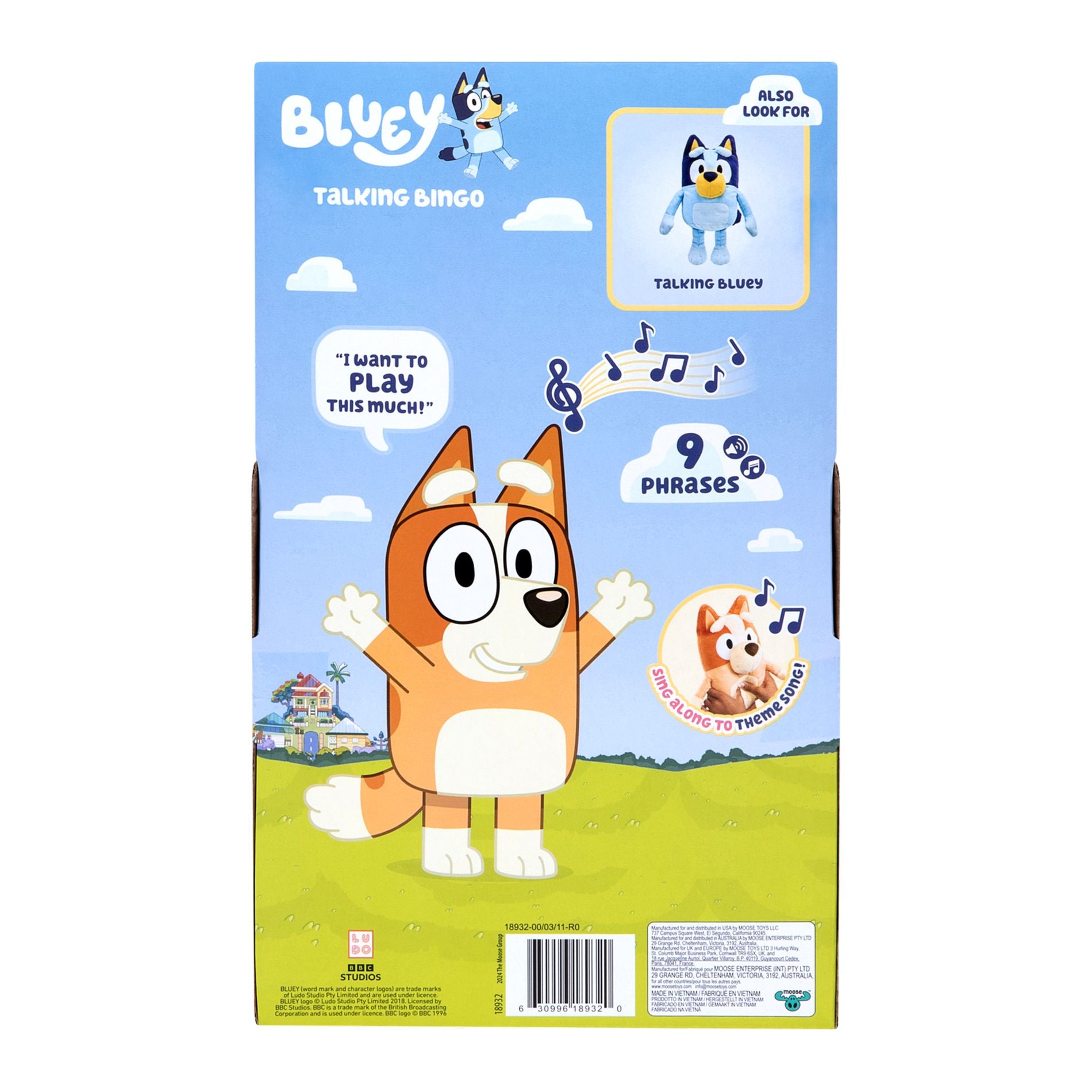 Bluey Talking Bingo 12 Inch Plush