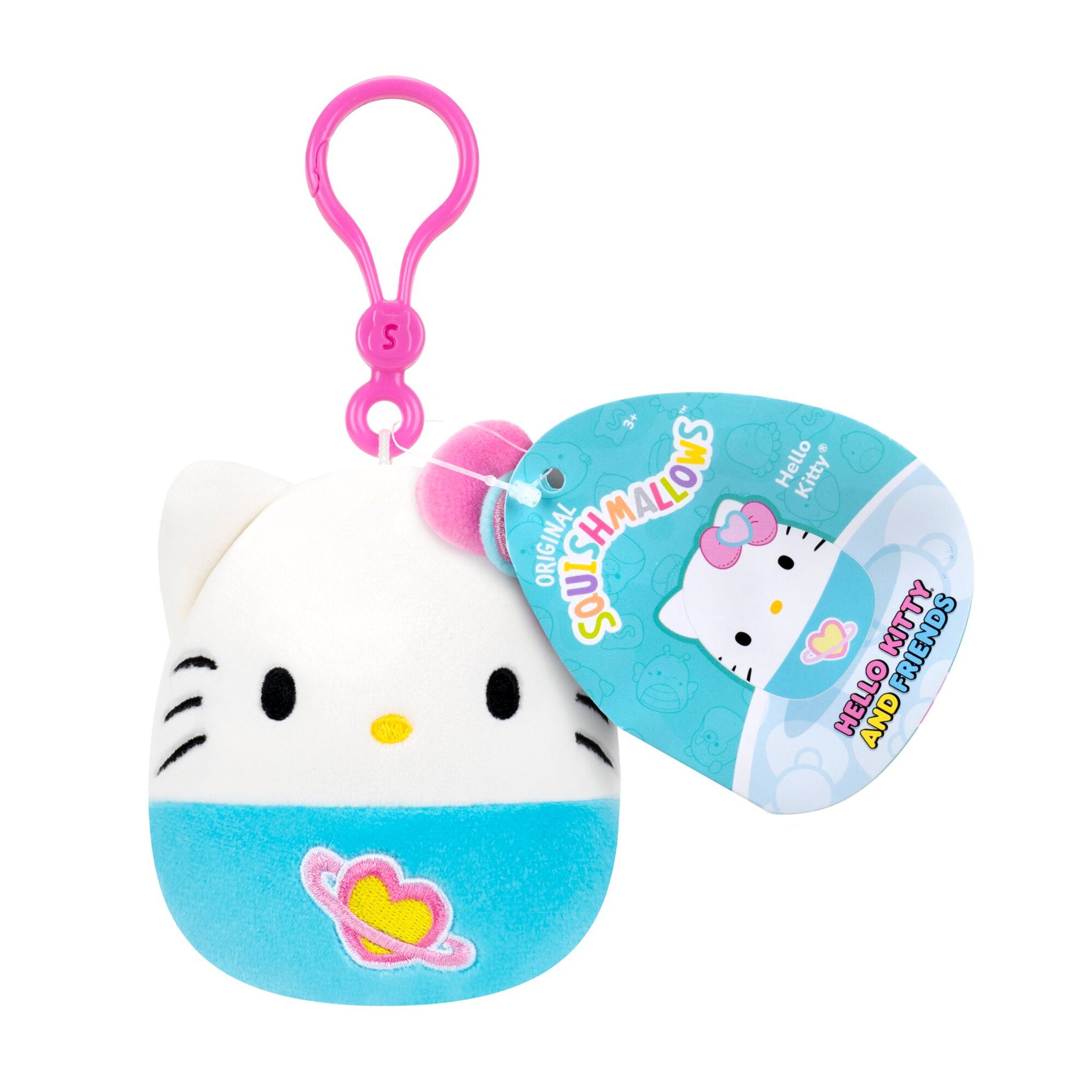 Squishmallows Hello Kitty and Friends 3.5 Inch Clip On Plush - Hello Kitty