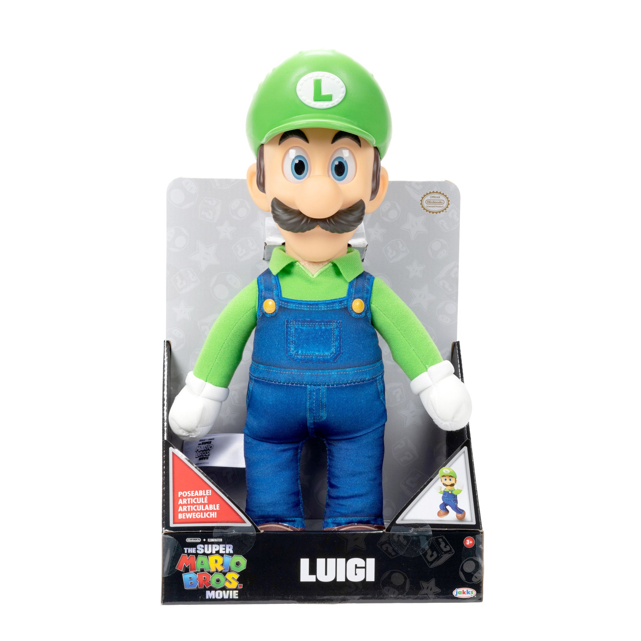 Super Mario Movie 12 Inch Roto Plush Luigi - Toyworld Australia