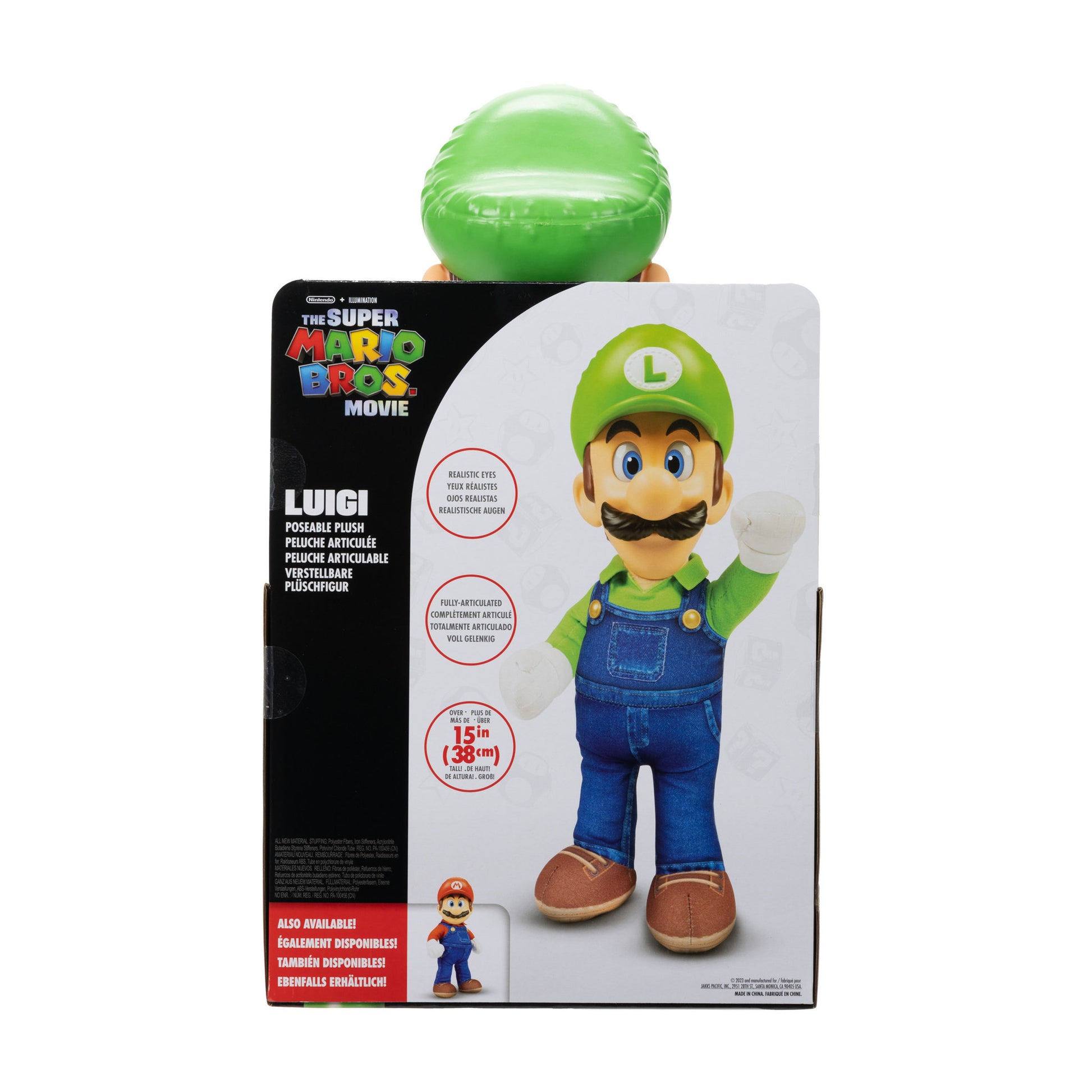 Super Mario Movie 12 Inch Roto Plush Luigi - Toyworld Australia