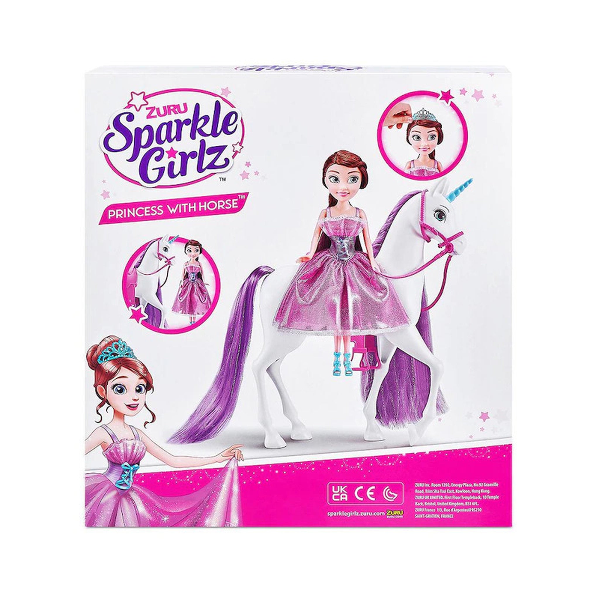 ZURU Sparkle Girlz Princess Doll & Horse Playset - Brunette
