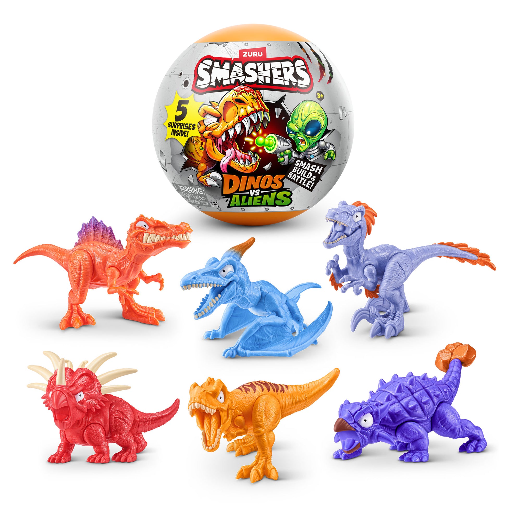 ZURU Smashers Dinos VS Aliens Planet Capsules Assorted Styles - Toyworld Australia