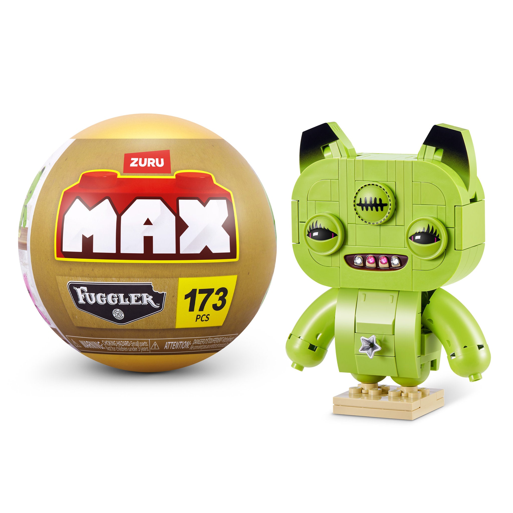 ZURU MAX Premium Fuggler Baddies Series 1 - Annoyed Alien Neon Green