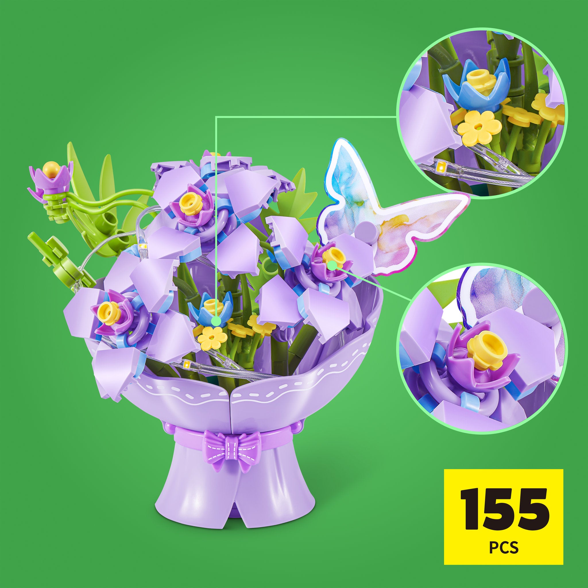 ZURU MAX Build LED Bouquets Series 1 - Purple