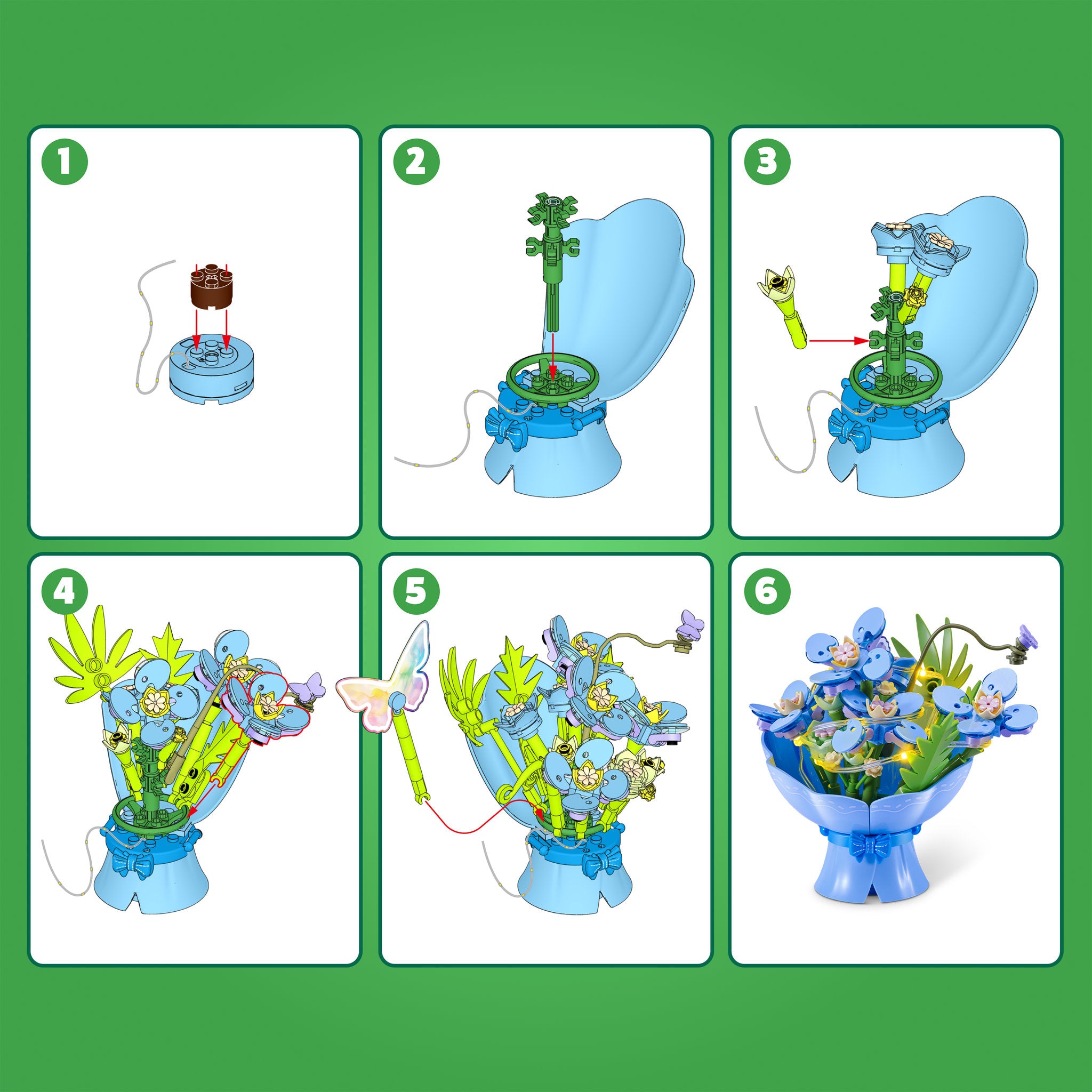 ZURU MAX Build LED Bouquets Series 1 - Blue