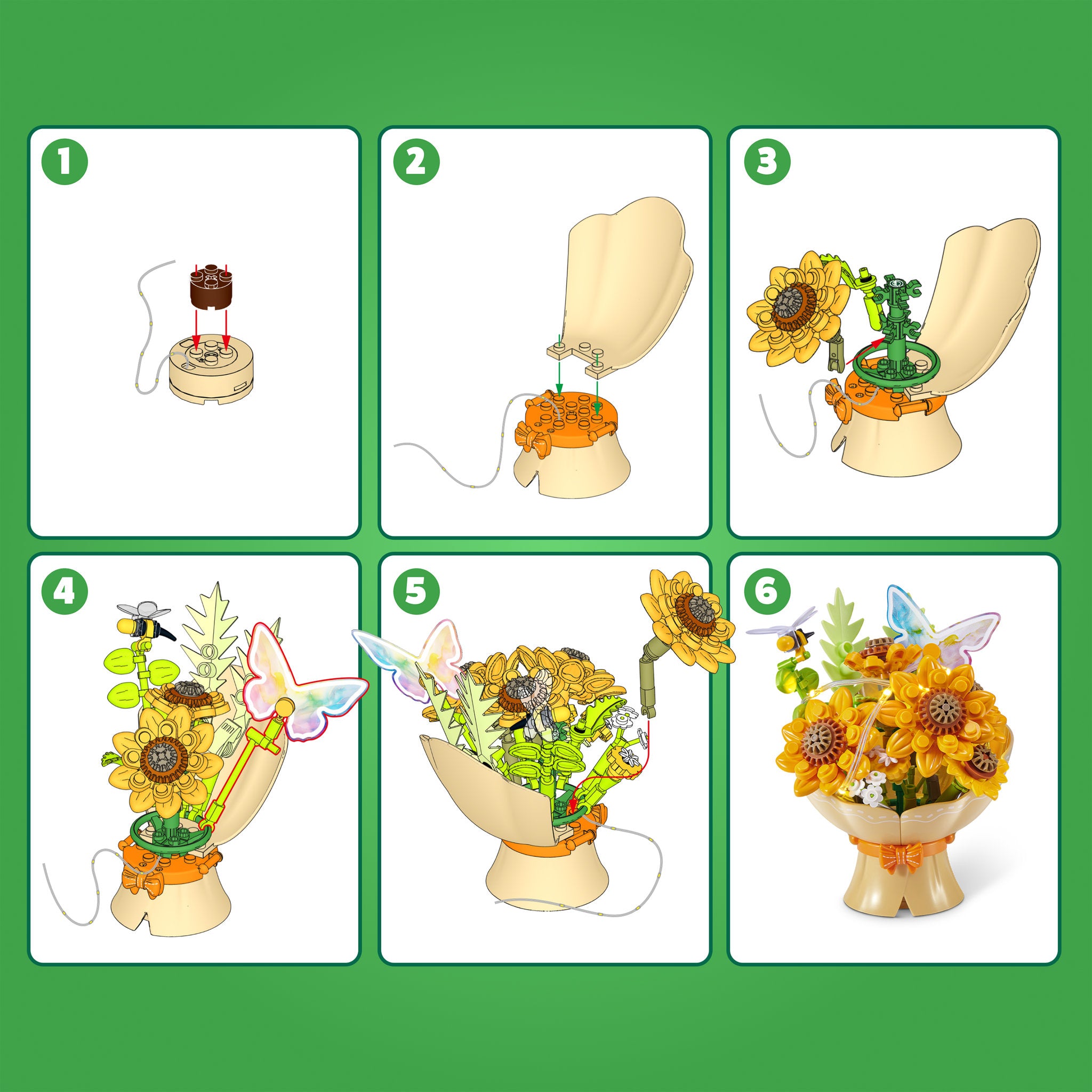 ZURU MAX Build LED Bouquets Series 1 - Yellow