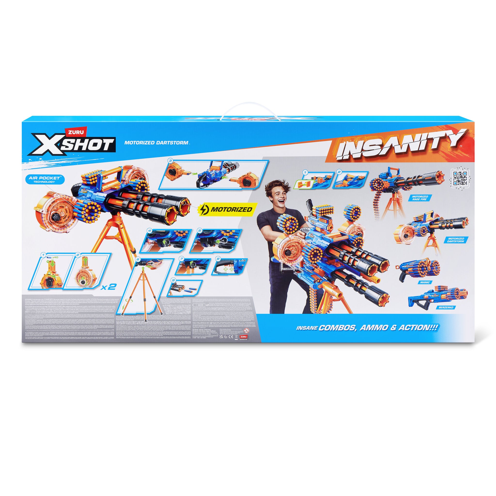 ZURU XSHOT Insanity Motorised Dartstorm With 200 Darts