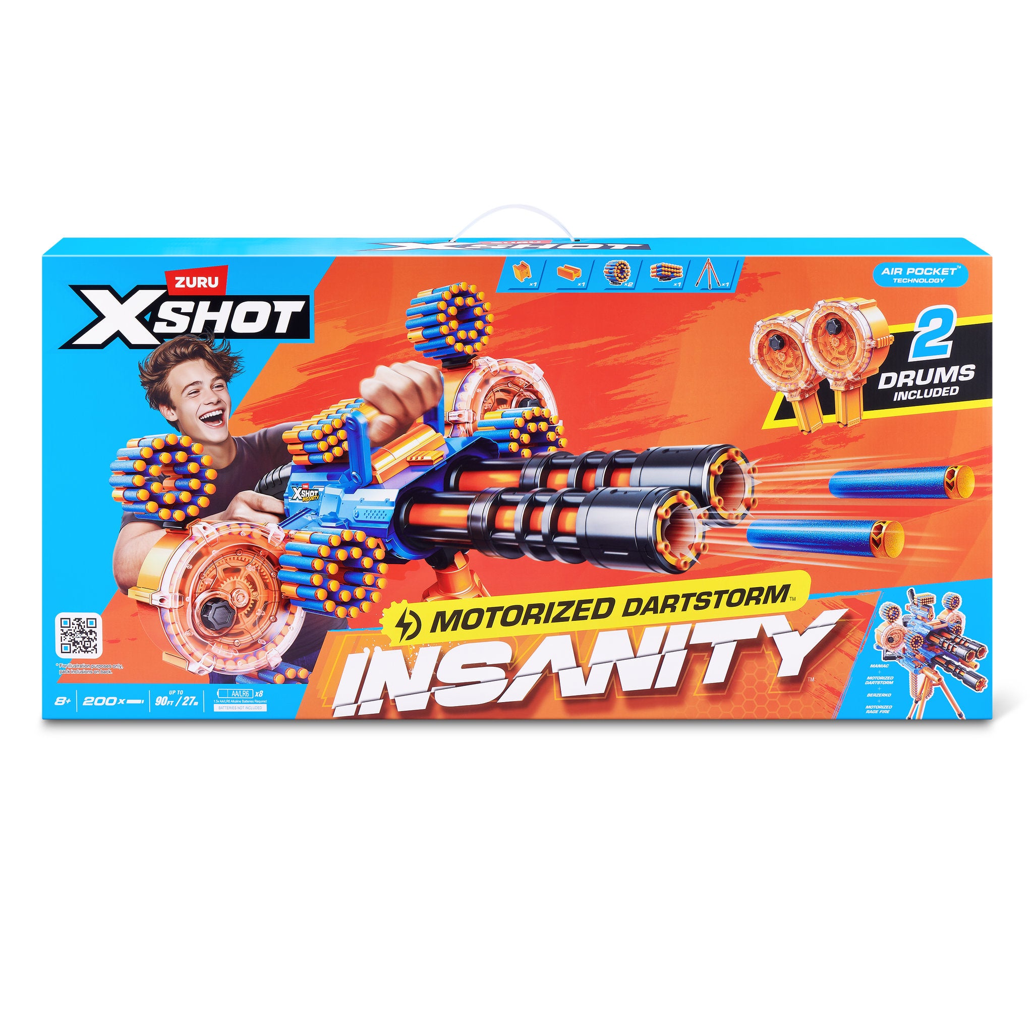 ZURU XSHOT Insanity Motorised Dartstorm With 200 Darts