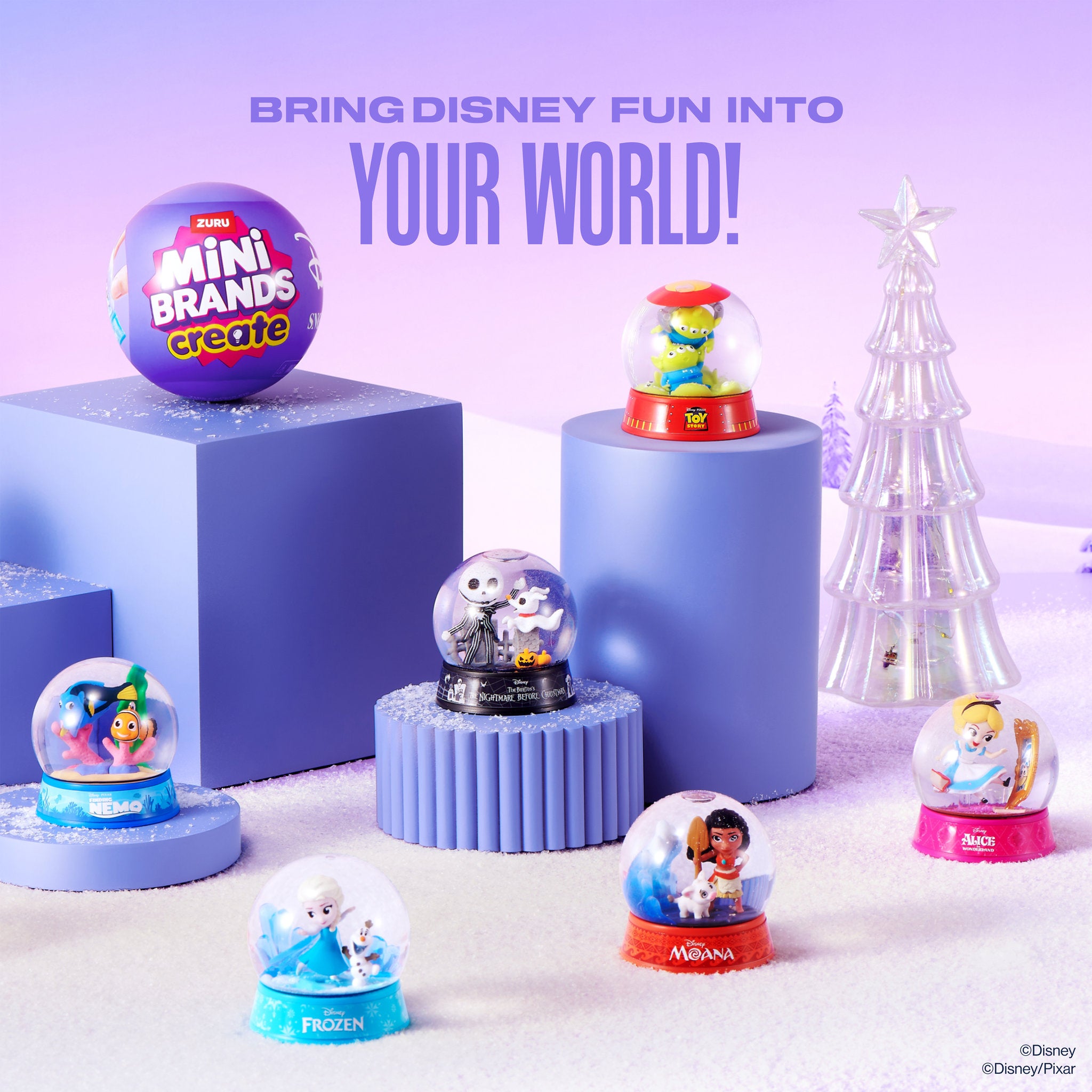 ZURU Mini Brands Create - Disney Snow Globes Series 1 Blind Capsule