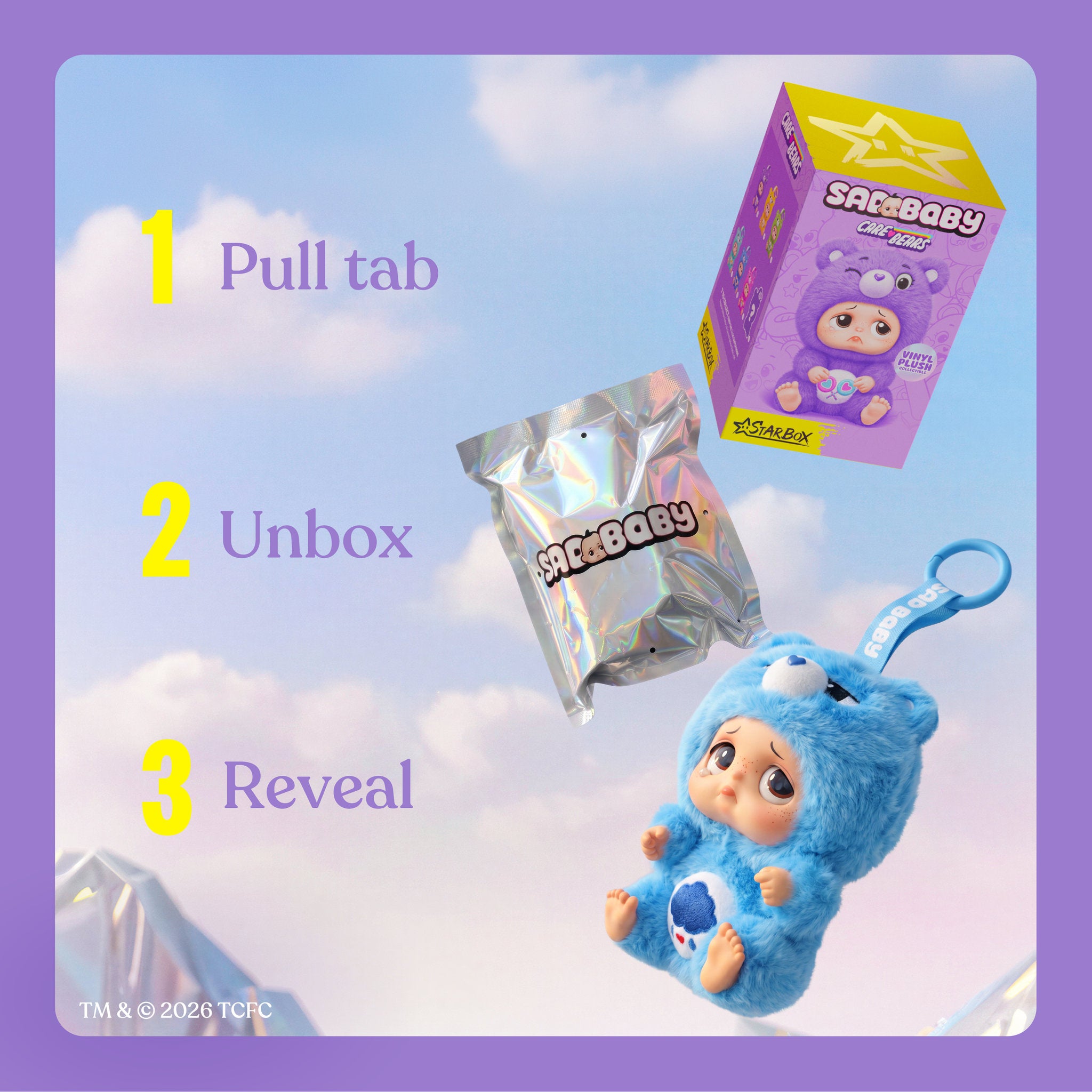 Starbox Sad Baby Series 1 Blind Box - Care Bears Keychains