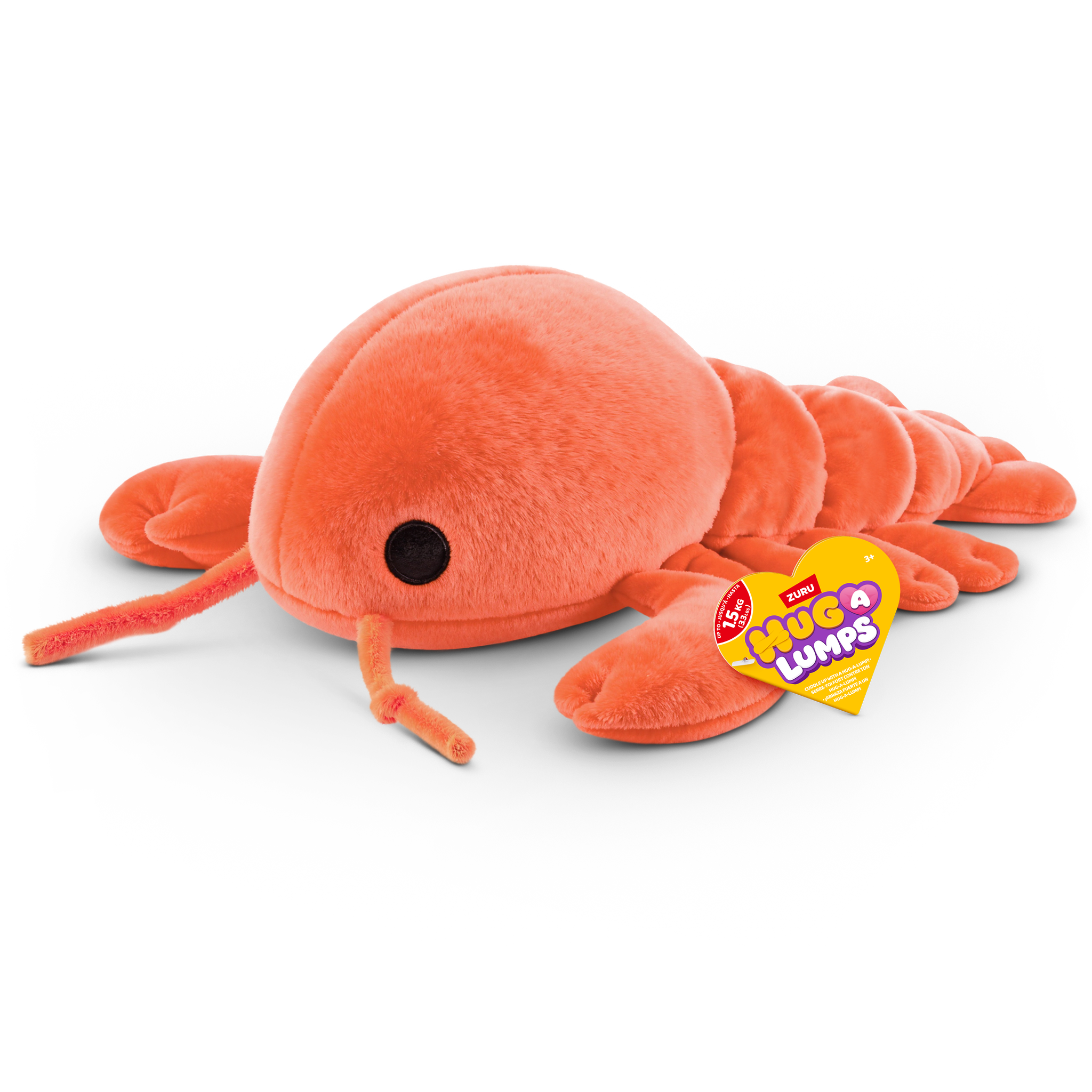 ZURU Hug A Lumps Medium Weighted Plush S2 - Lenny The Lobster