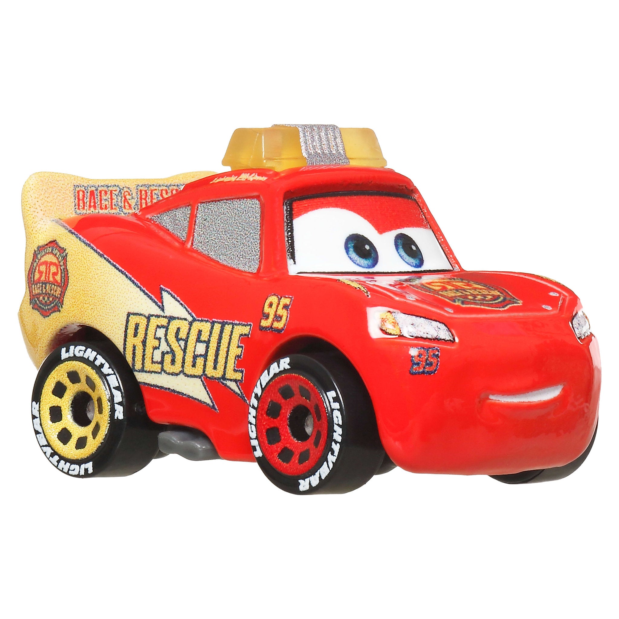 Disney Pixar Cars Mini Die-Cast Racers - Race And Rescue Lightning McQueen
