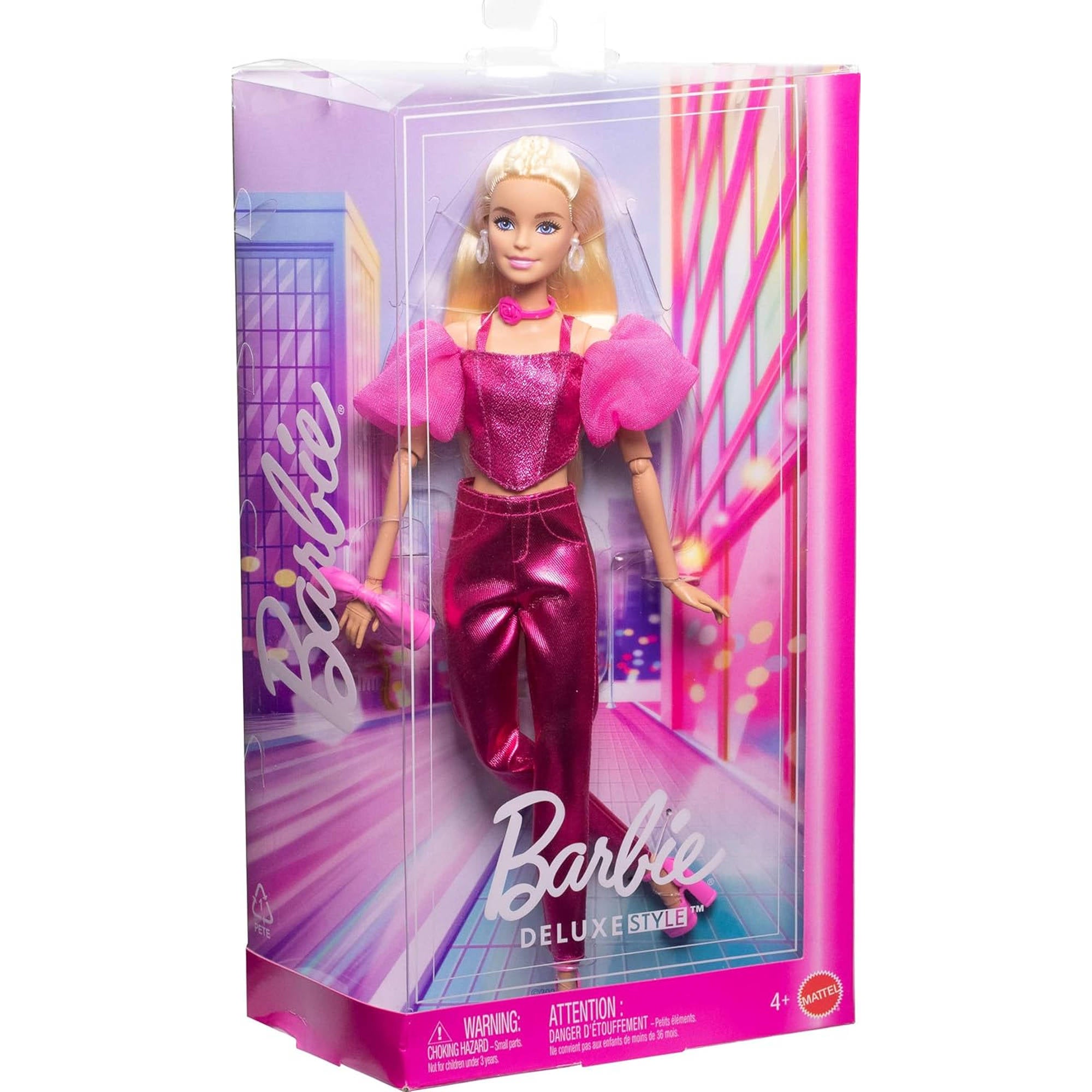 Barbie Deluxe Style Doll - Metallic Pink Top & Pants