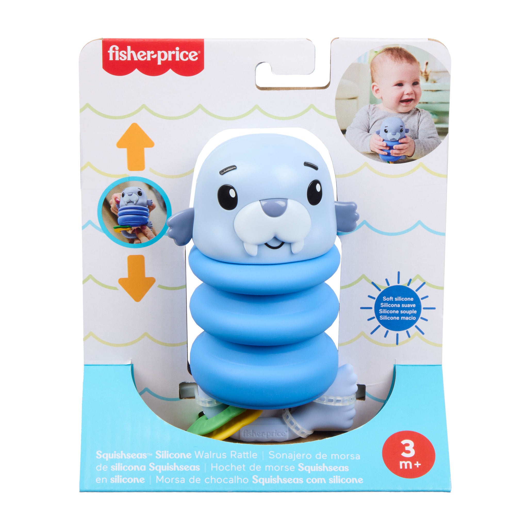 Fisher-Price 2  In 1 Ocean Rattles - Walrus