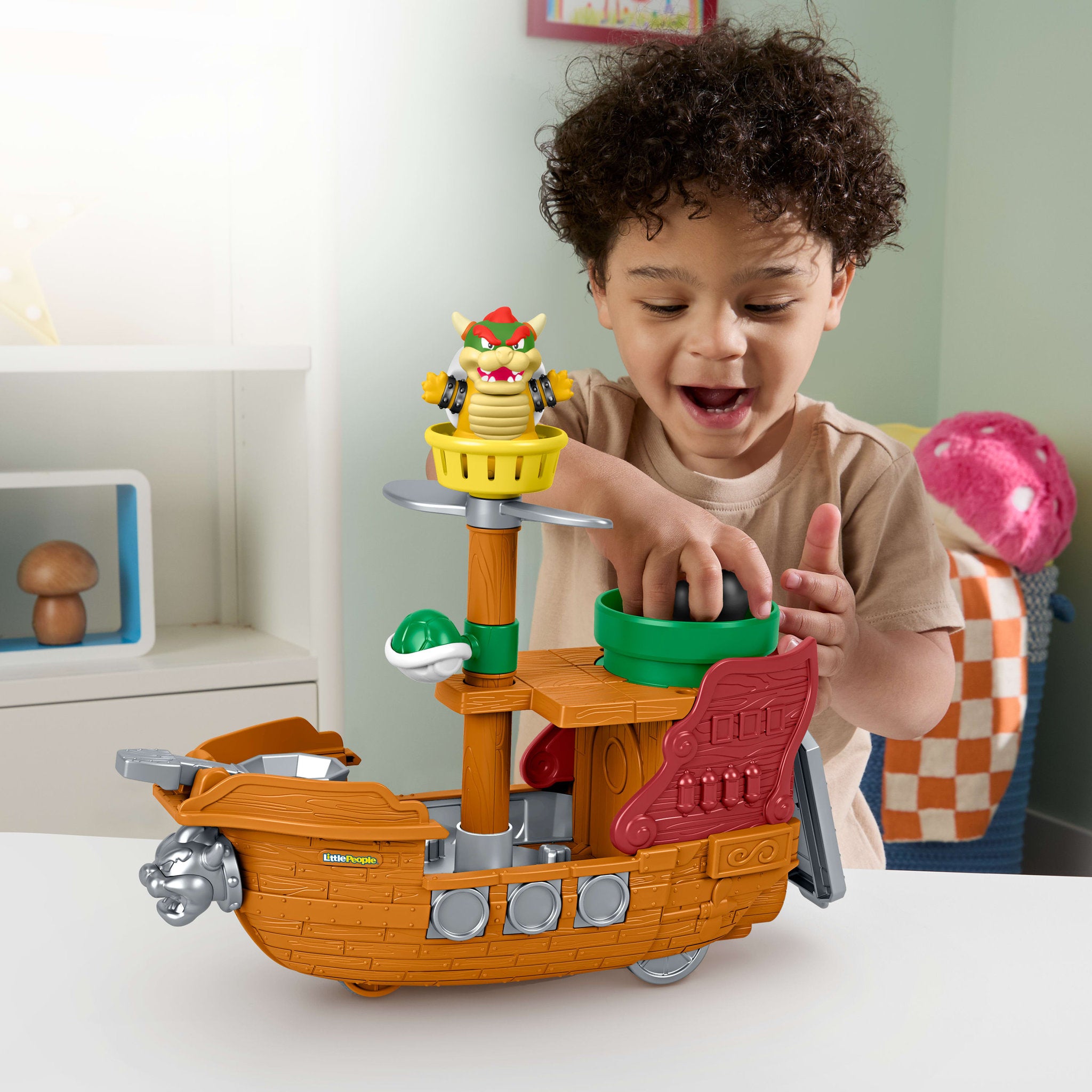 Fisher-Price Little People My Mario Bowser's Airship Playset