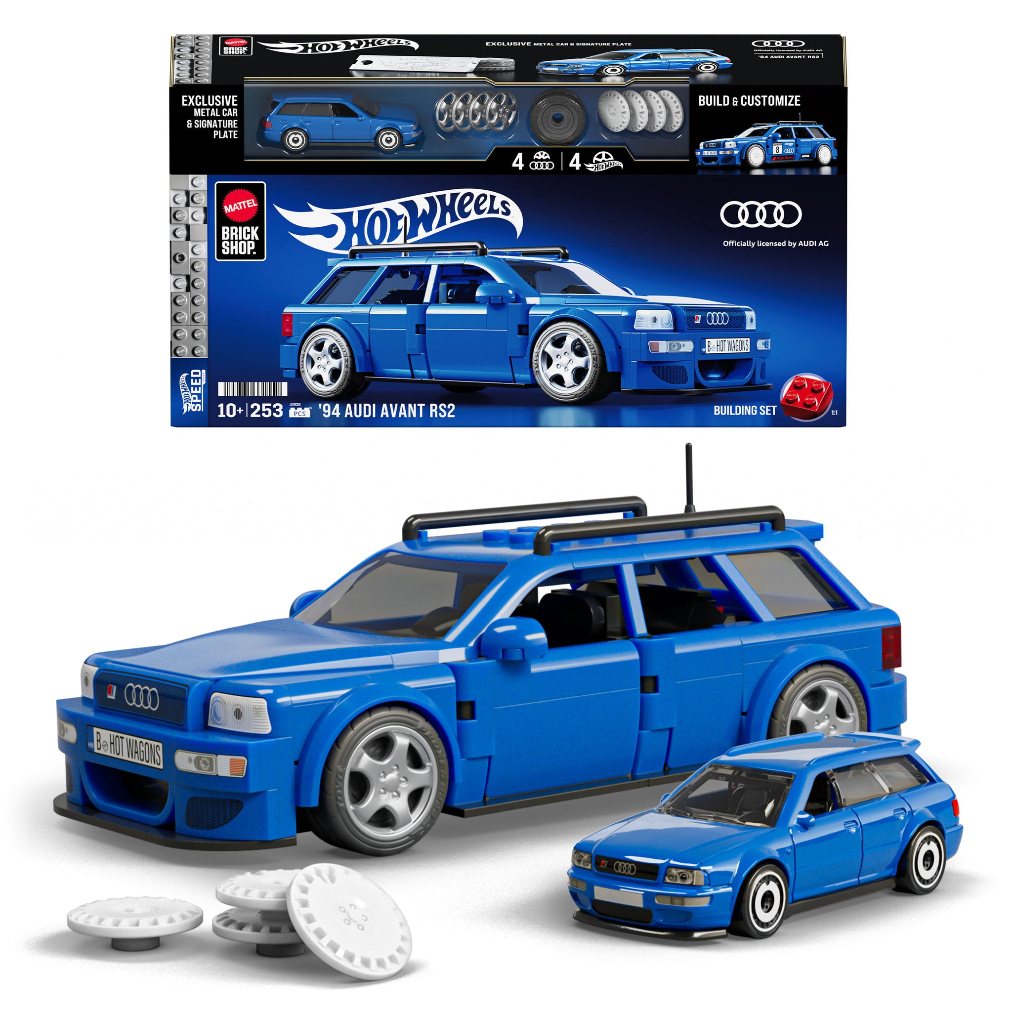Mattel Brick Shop Hot Wheels Speed Audi Avant RS2 1994 Building Set - Toyworld Australia