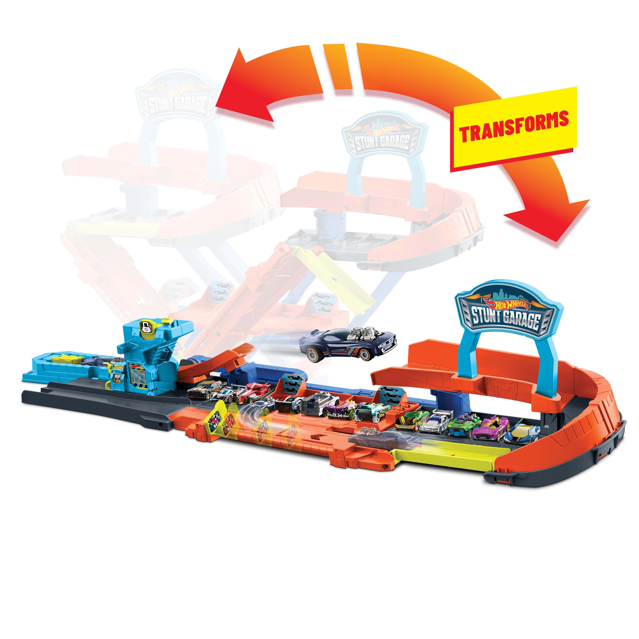 Hot Wheels City Transforming Stunt Garage Track Set