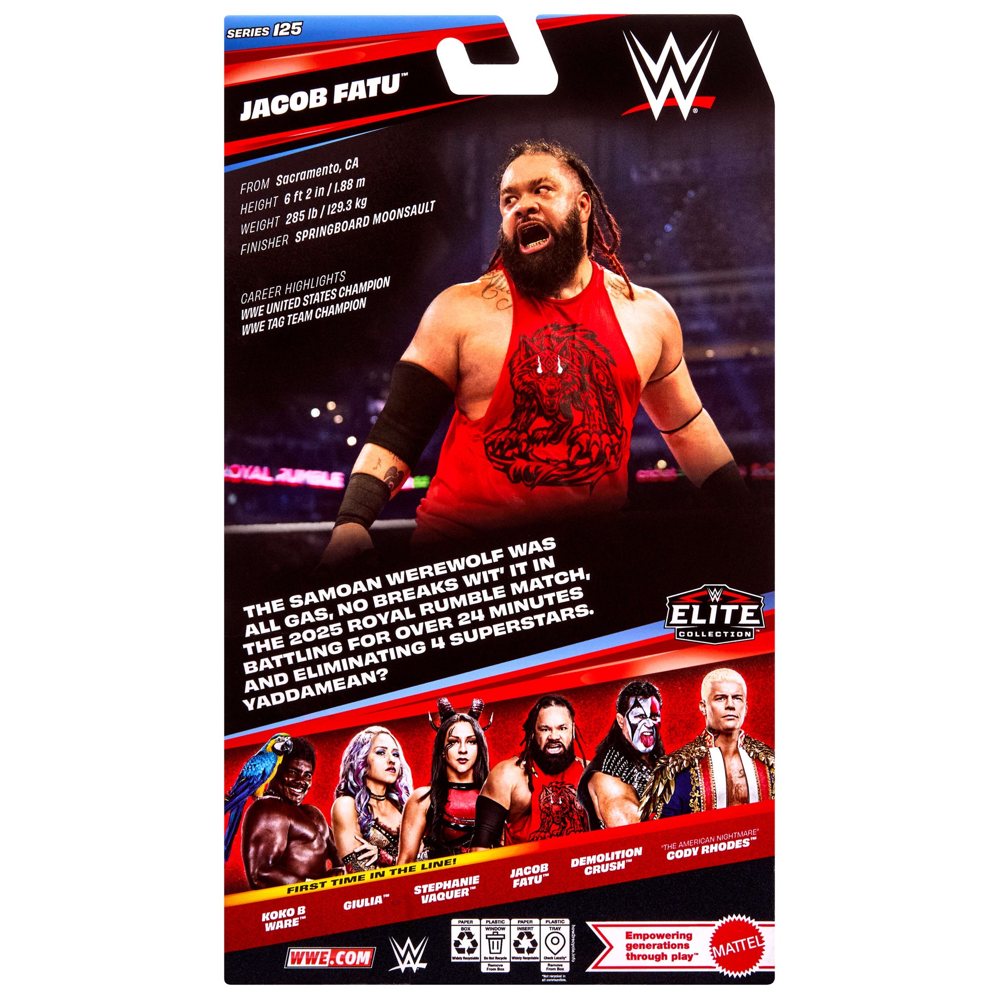 WWE Elite Collection Series 125 Action Figure - Jacob Fatu