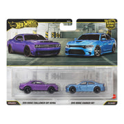 Hot Wheels Premium Car Culture 1:64 Die-Cast 2 Pack Dodge Challenger SRT Demon & Dodge Charger SRT